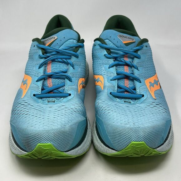 Saucony Triumph 18 Shoes Mens 12.5 Blue Mesh Lightweight Running Sneakers - Picture 5 of 16